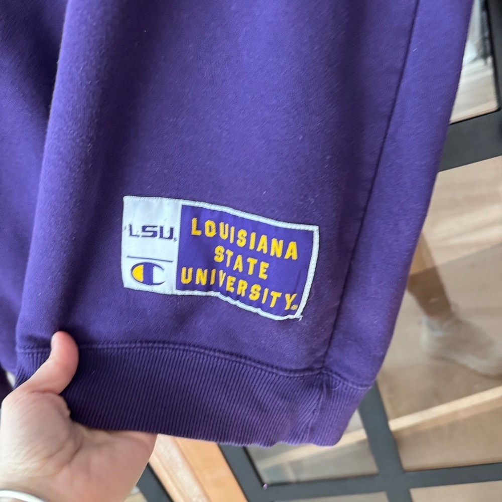 Vintage LSU Champions Crewneck Tigers Sweatshirt SEC Heritage embroidered patch - Picture 5 of 11